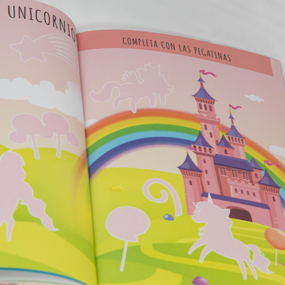 Unicornios pegatinas y actividades